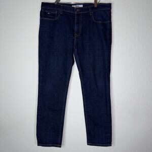 Tommy Hilfiger W36/L30 (38/29) Men's Straight Leg Jeans - Dark Wash Denim